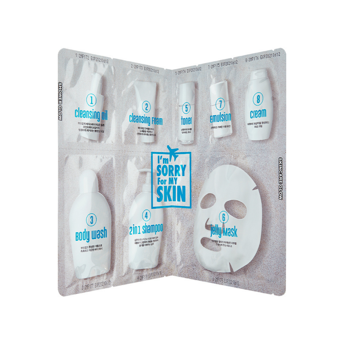 Mascarilla de gel de 8 pasos para viajar