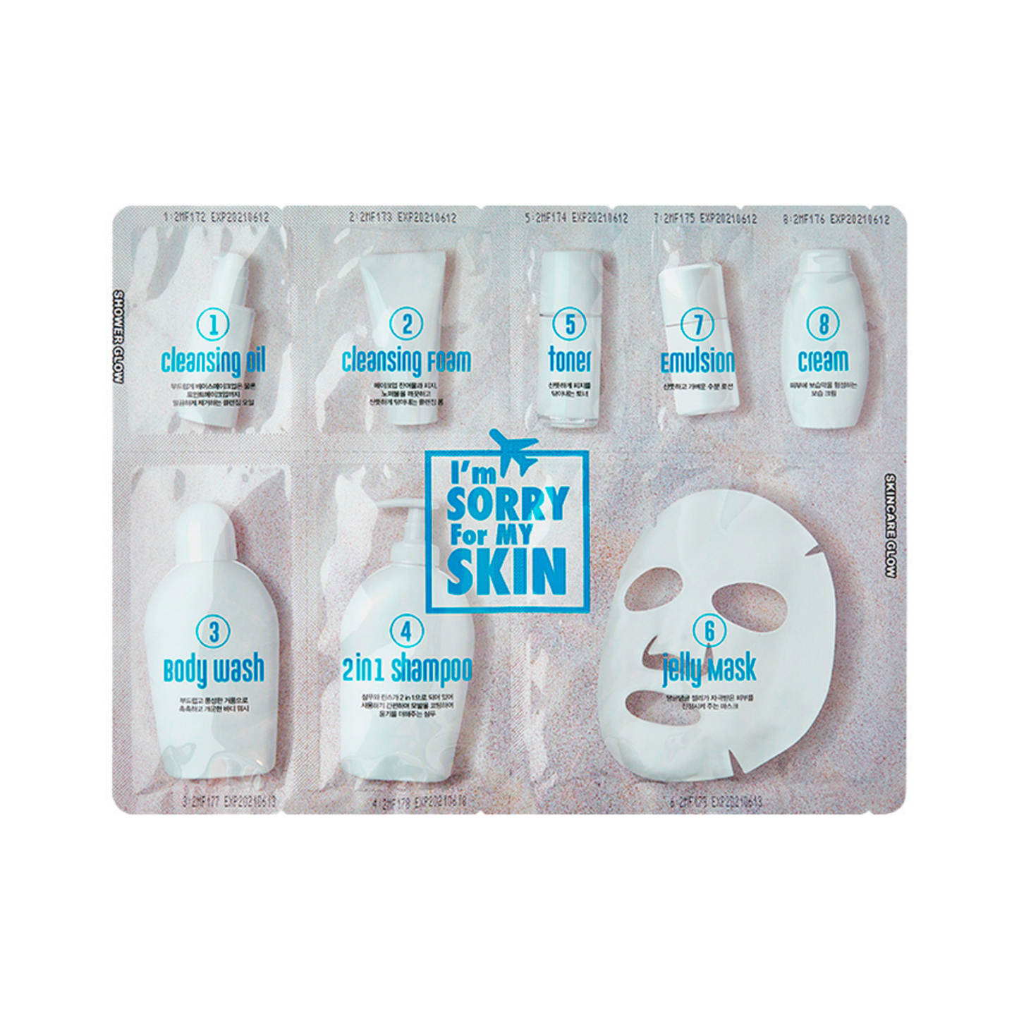 Mascarilla de gel de 8 pasos para viajar
